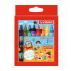 Crayones de Cera, Yippy Wax Jumbo, Cuerpo Circular, 10 mm, en Caja Cartón x 8 Unds. 8 Colores Surtidos.